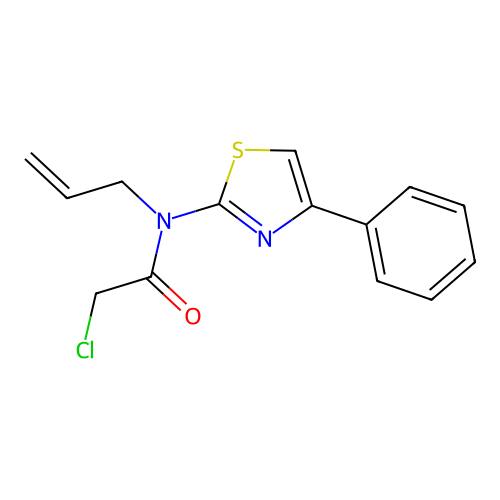 2-chloro-N-(4-phenyl-1,3-thiazol-2-yl)-N-(prop-2-en-1-yl)acetamide structure