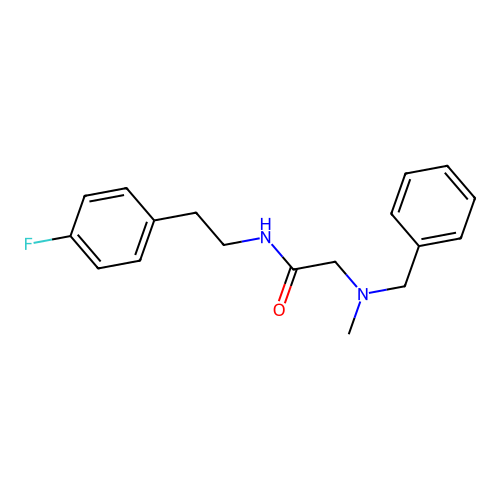2-[benzyl(methyl)amino]-N-[2-(4-fluorophenyl)ethyl]acetamide structure