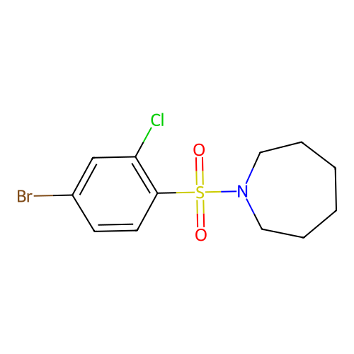 1-((4-Bromo-2-chlorophenyl)sulfonyl)azepane structure