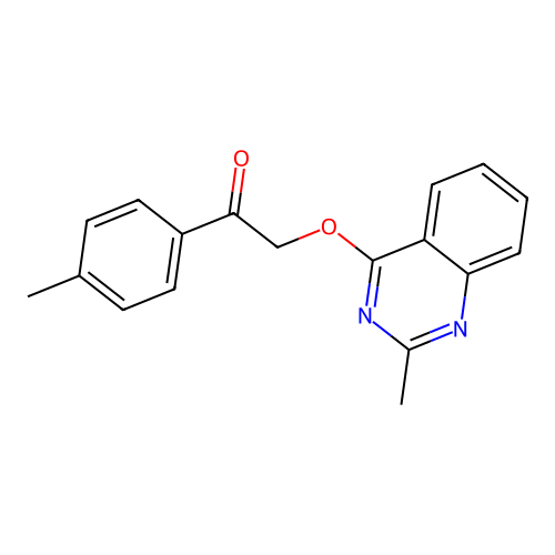 1-(4-Methylphenyl)-2-(2-methylquinazolin-4-yl)oxyethanone structure
