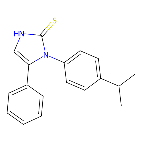 5-phenyl-1-[4-(propan-2-yl)phenyl]-1H-imidazole-2-thiol structure