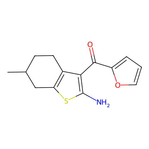 3-(Furan-2-carbonyl)-6-methyl-4,5,6,7-tetrahydro-1-benzothiophen-2-amine structure