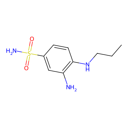 3-Amino-4-(propylamino)benzenesulfonamide structure