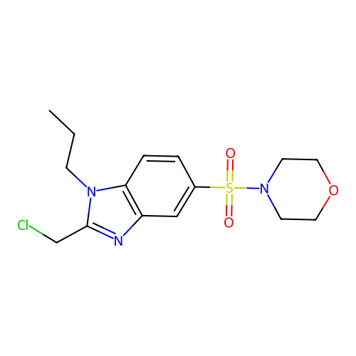 2-(Chloromethyl)-5-(4-morpholinylsulfonyl)-1-propyl-1H-benzimidazole structure