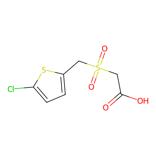 2-[(5-Chlorothiophen-2-yl)methanesulfonyl]acetic acid structure