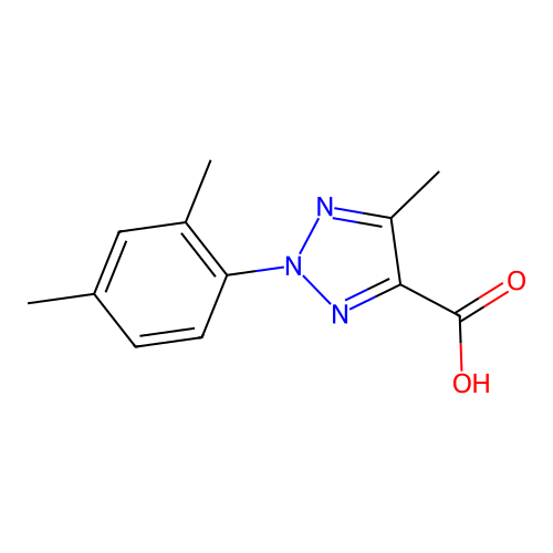 2-(2,4-dimethylphenyl)-5-methyl-2H-1,2,3-triazole-4-carboxylic acid structure