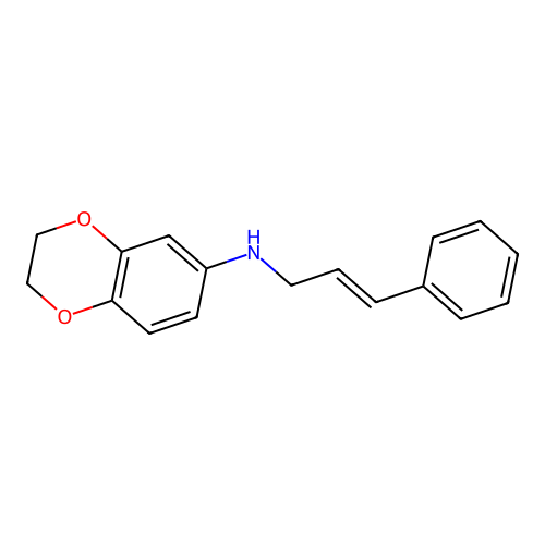 N-(3-phenylprop-2-en-1-yl)-2,3-dihydro-1,4-benzodioxin-6-amine structure