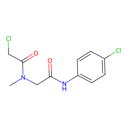 2-chloro-N-{[(4-chlorophenyl)carbamoyl]methyl}-N-methylacetamide structure