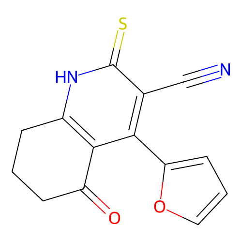 4-(Furan-2-yl)-5-oxo-2-sulfanyl-5,6,7,8-tetrahydroquinoline-3-carbonitrile structure