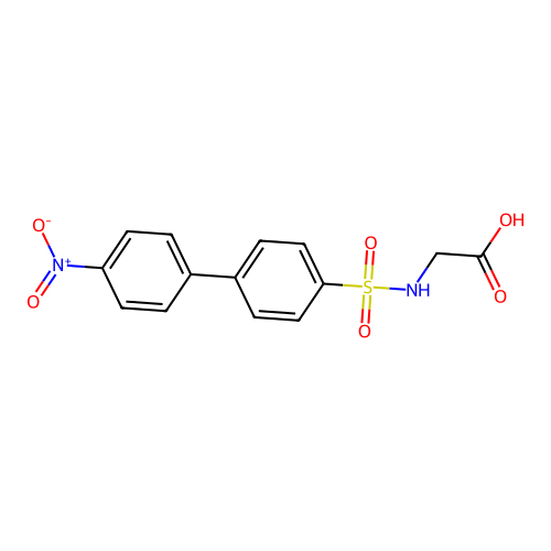 2-[4-(4-Nitrophenyl)benzenesulfonamido]acetic acid structure