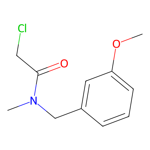 2-chloro-N-((3-methoxyphenyl)methyl)-N-methylacetamide structure