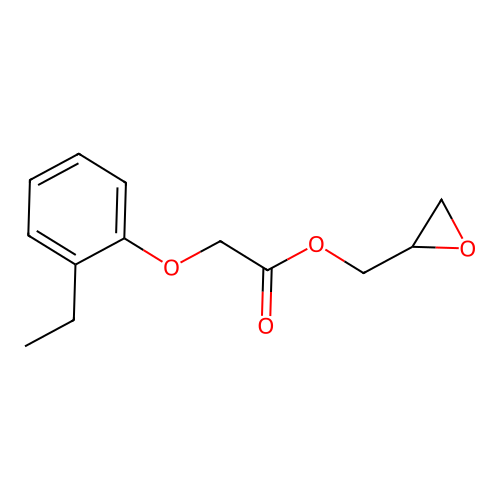 Oxiran-2-ylmethyl 2-(2-ethylphenoxy)acetate structure