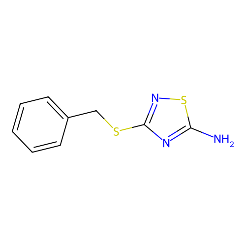 3-(Benzylsulfanyl)-1,2,4-thiadiazol-5-amine structure