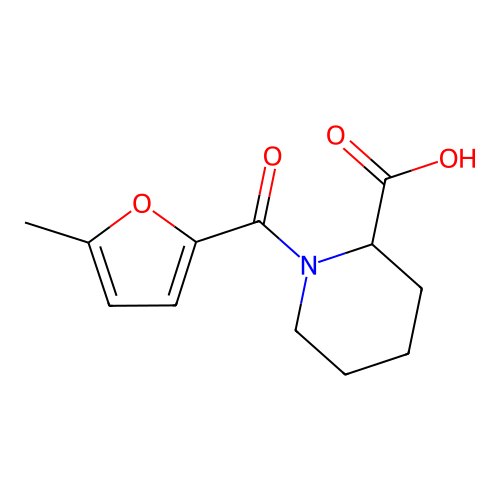 1-(5-Methylfuran-2-carbonyl)piperidine-2-carboxylic acid structure