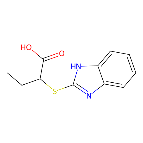 2-(1H-Benzimidazol-2-ylthio)butanoic acid structure