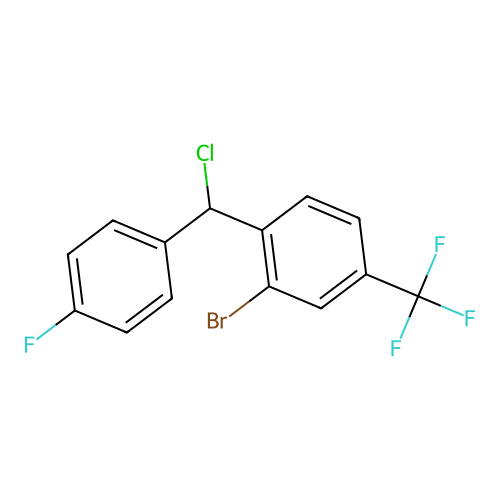 2-Bromo-1-(chloro(4-fluorophenyl)methyl)-4-(trifluoromethyl)benzene structure