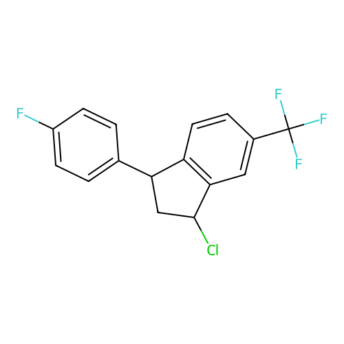 3-Chloro-1-(4-fluorophenyl)-5-(trifluoromethyl)indan structure