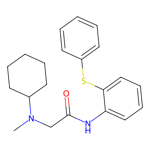 2-[Cyclohexyl(methyl)amino]-N-[2-(phenylsulfanyl)phenyl]acetamide structure