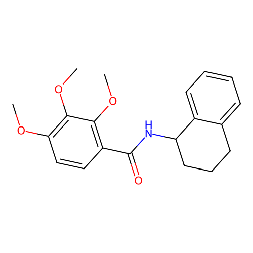 2,3,4-trimethoxy-N-(1,2,3,4-tetrahydronaphthalen-1-yl)benzamide structure