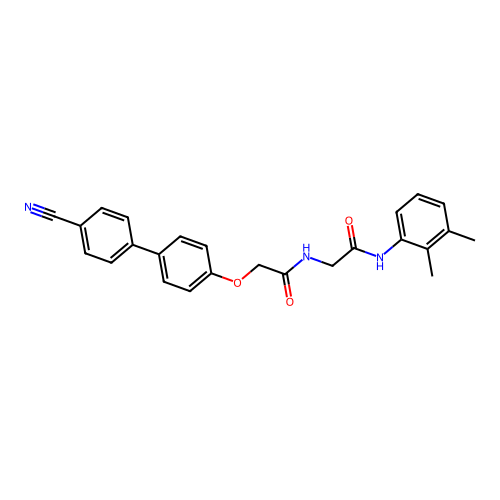 2-((4'-Cyano-[1,1'-biphenyl]-4-yl)oxy)-N-(2-((2,3-dimethylphenyl)amino)-2-oxoethyl)acetamide structure