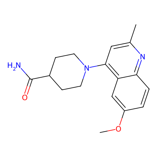 1-(6-Methoxy-2-methylquinolin-4-yl)piperidine-4-carboxamide structure