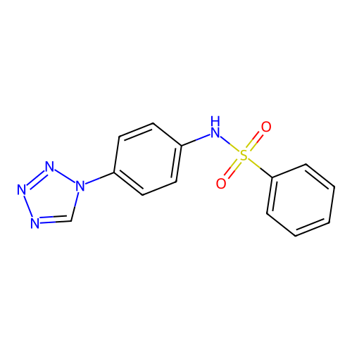 N-[4-(1H-tetrazol-1-yl)phenyl]benzenesulfonamide structure