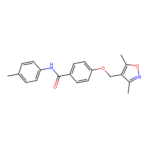 4-((3,5-Dimethylisoxazol-4-yl)methoxy)-N-(p-tolyl)benzamide structure