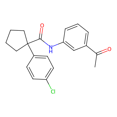 N-(3-acetylphenyl)-1-(4-chlorophenyl)cyclopentanecarboxamide structure