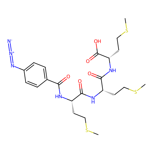 4-Azidobenzoyltrimethionine structure