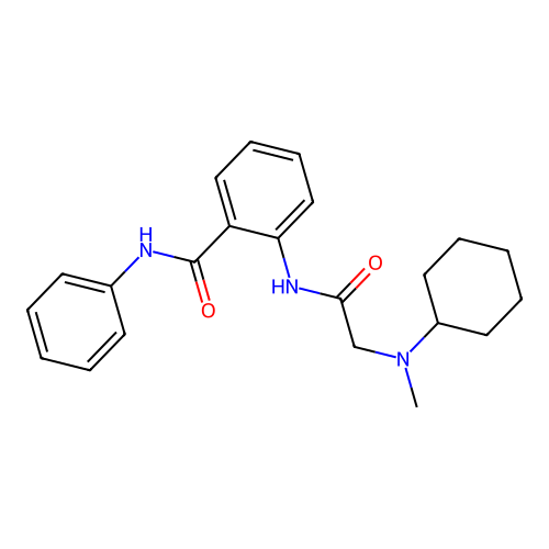 2-[[2-[cyclohexyl(methyl)amino]acetyl]amino]-N-phenylbenzamide structure