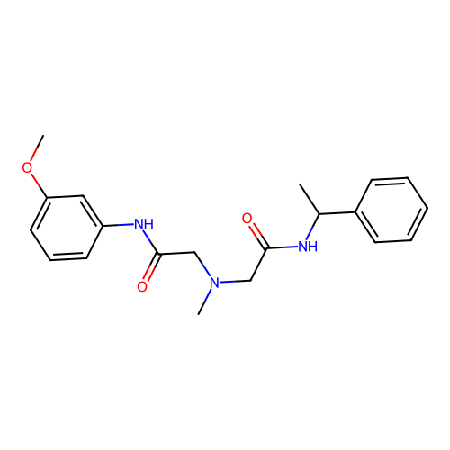 N-(3-methoxyphenyl)-2-[methyl-[2-oxo-2-(1-phenylethylamino)ethyl]amino]acetamide structure