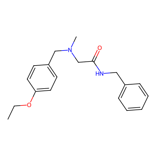 N-benzyl-2-[(4-ethoxyphenyl)methyl-methylamino]acetamide structure