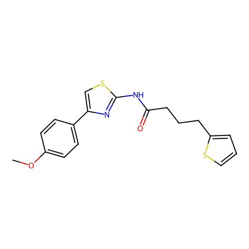 N-(4-(4-Methoxyphenyl)thiazol-2-yl)-4-(thiophen-2-yl)butanamide structure