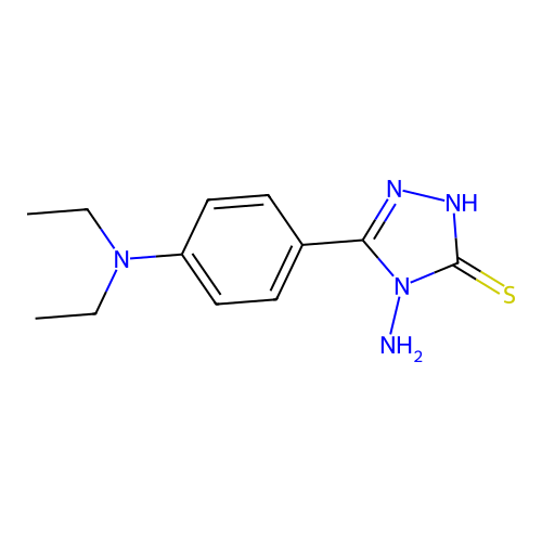4-amino-5-[4-(diethylamino)phenyl]-4H-1,2,4-triazole-3-thiol structure