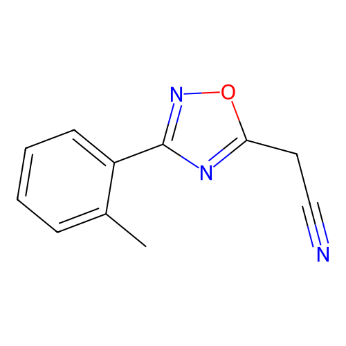 2-(3-(2-Methylphenyl)-1,2,4-oxadiazol-5-yl)acetonitrile structure