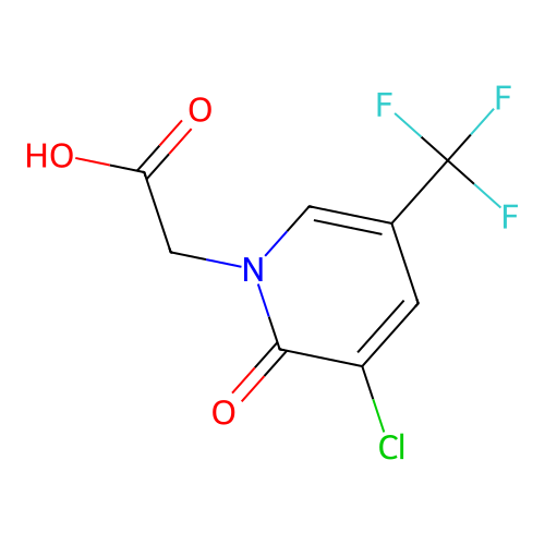[3-chloro-2-oxo-5-(trifluoromethyl)pyridin-1(2H)-yl]acetic acid structure