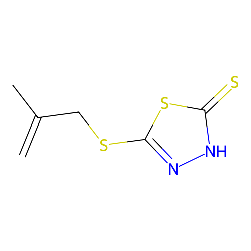 5-[(2-Methylprop-2-en-1-yl)sulfanyl]-1,3,4-thiadiazole-2-thiol structure