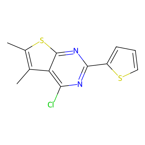 4-Chloro-5,6-dimethyl-2-(thiophen-2-yl)thieno(2,3-d)pyrimidine structure