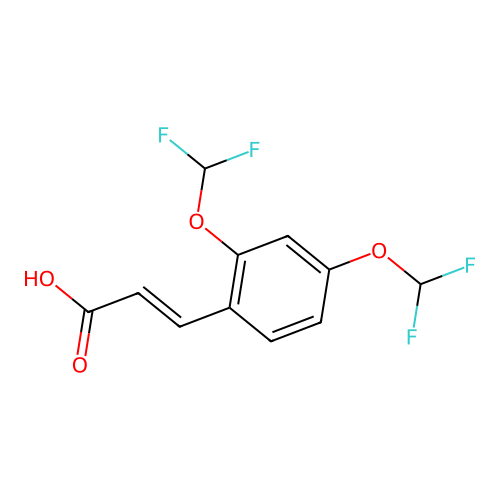 3-[2,4-bis(difluoromethoxy)phenyl]prop-2-enoic Acid structure