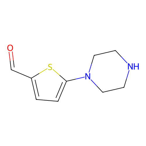 5-(Piperazin-1-yl)thiophene-2-carbaldehyde structure