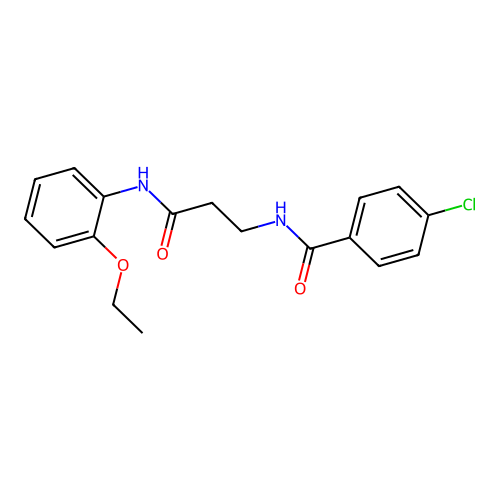 4-chloro-N-[3-(2-ethoxyanilino)-3-oxopropyl]benzamide structure