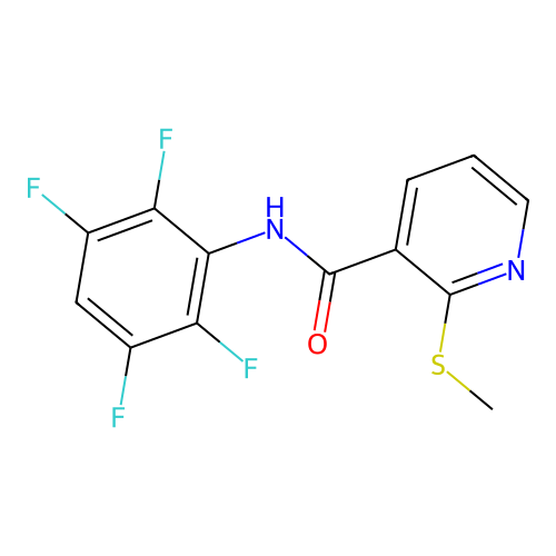2-(Methylthio)-N-(2,3,5,6-tetrafluorophenyl)nicotinamide structure