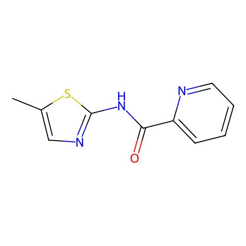 N-(5-methyl-1,3-thiazol-2-yl)pyridine-2-carboxamide structure