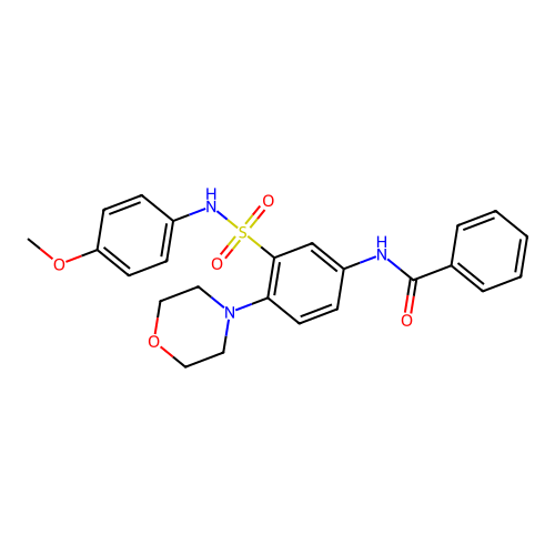 N-[3-[(4-methoxyphenyl)sulfamoyl]-4-morpholin-4-ylphenyl]benzamide structure
