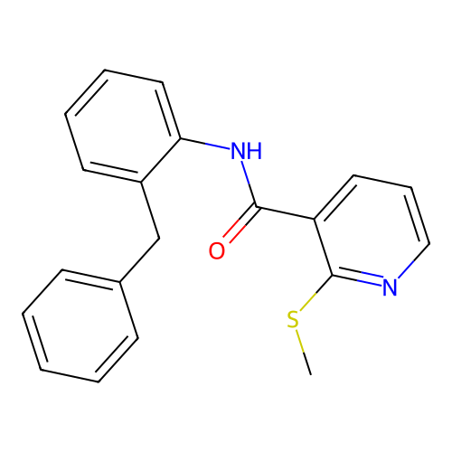N-(2-Benzylphenyl)-2-(methylthio)nicotinamide structure