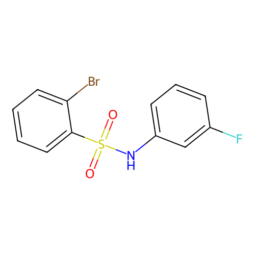 2-bromo-N-(3-fluorophenyl)benzenesulfonamide structure
