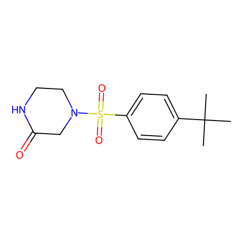 4-(4-Tert-butylphenylsulfonyl)piperazin-2-one structure