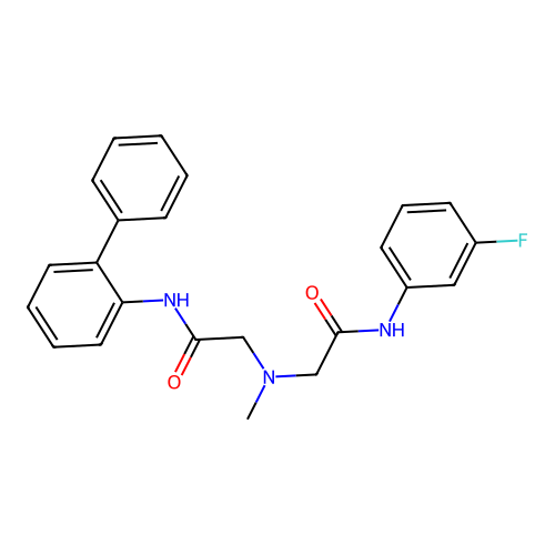 N-(3-fluorophenyl)-2-[methyl-[2-oxo-2-(2-phenylanilino)ethyl]amino]acetamide structure