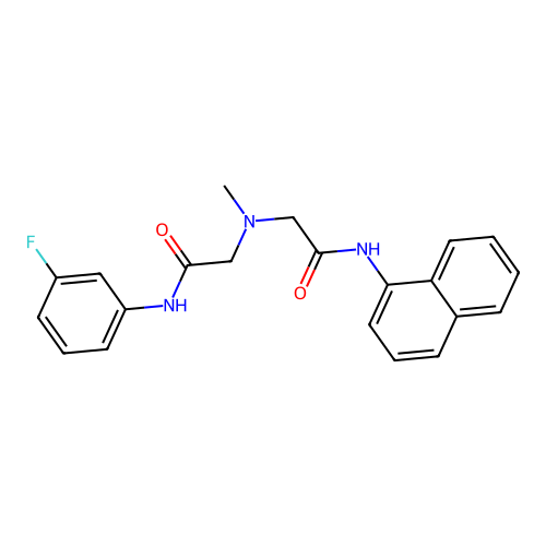 N-(3-fluorophenyl)-2-[methyl-[2-(naphthalen-1-ylamino)-2-oxoethyl]amino]acetamide structure