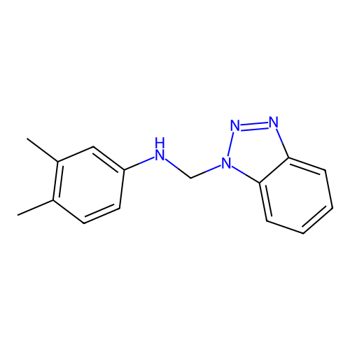 N-(1H-benzotriazol-1-ylmethyl)-3,4-dimethylaniline structure